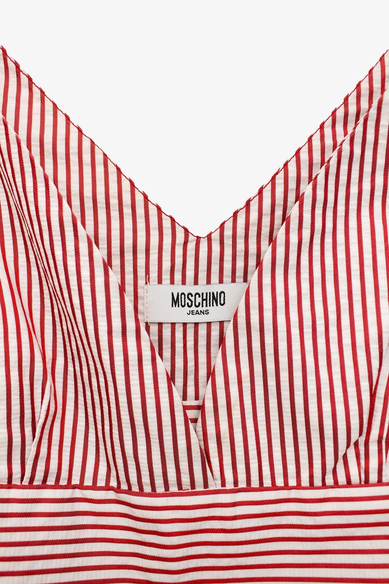 Rood wit gestreept Moschino Jeans jurkje 