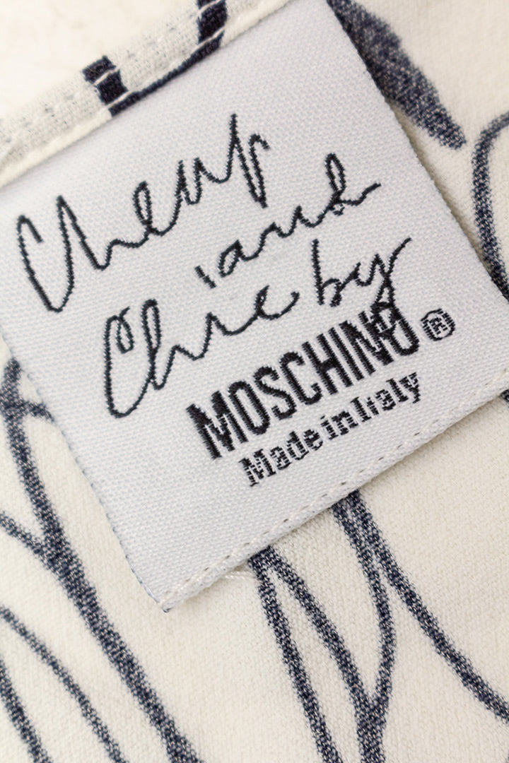 Moschino crop-top wit met zwarte hartjes Cheap & Chic