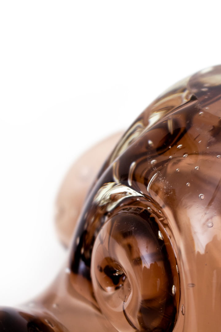Murano Bullicante vintage paarse glazen schaal
