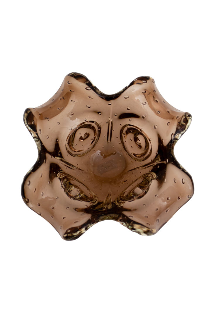 Murano Bullicante vintage paarse glazen schaal