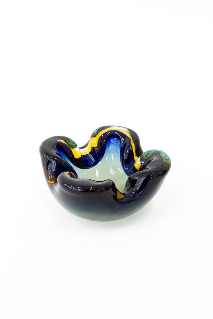 Vintage Murano Sommerso asbak/ bakje Flavio Poli