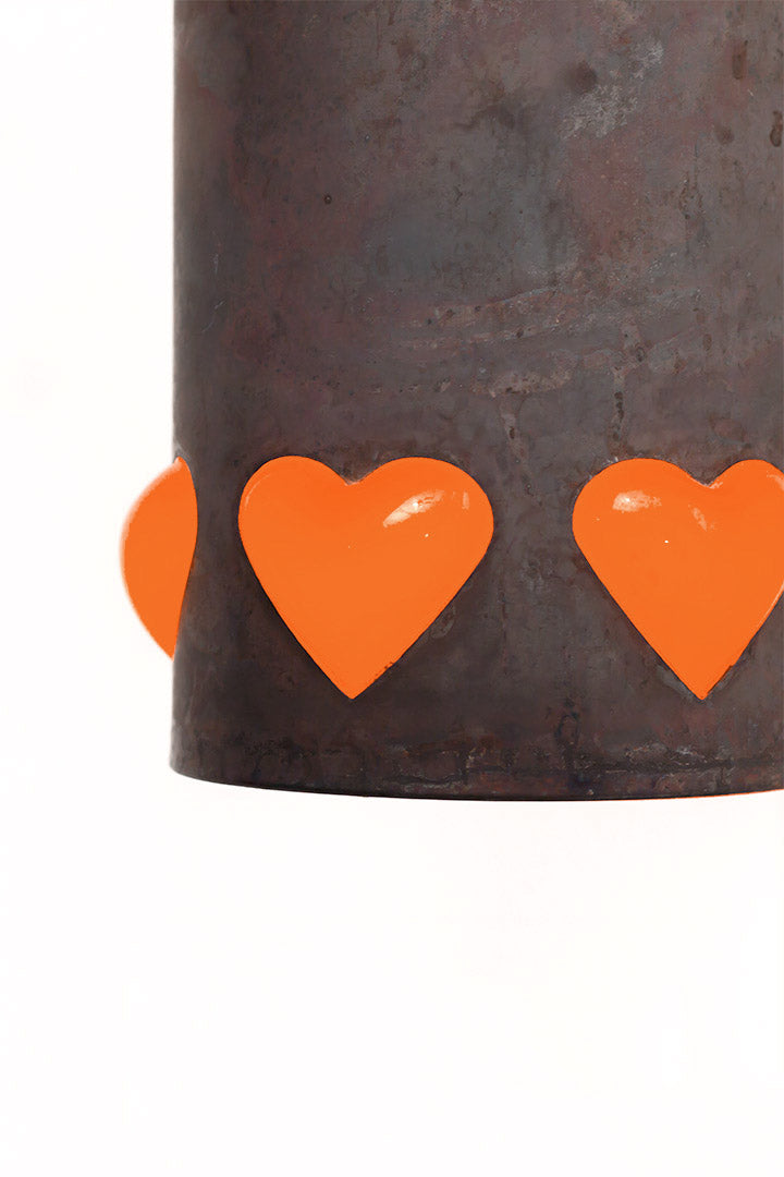 Brutalist Scandinavische vintage hartjes lamp