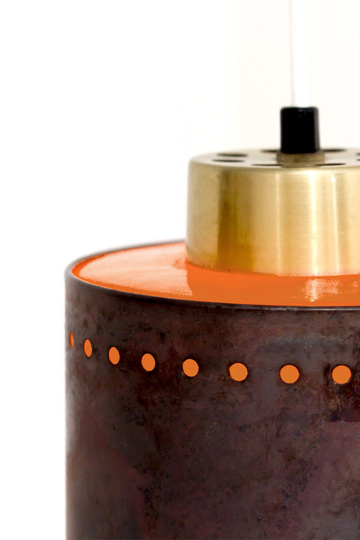 Brutalist Scandinavische vintage hartjes lamp