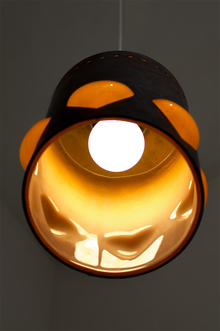 Brutalist Scandinavische vintage hartjes lamp