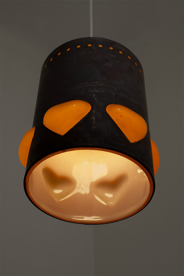 Brutalist Scandinavische vintage hartjes lamp