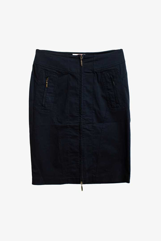 Navy-blauw-Rodier-kokerrok-met-rits