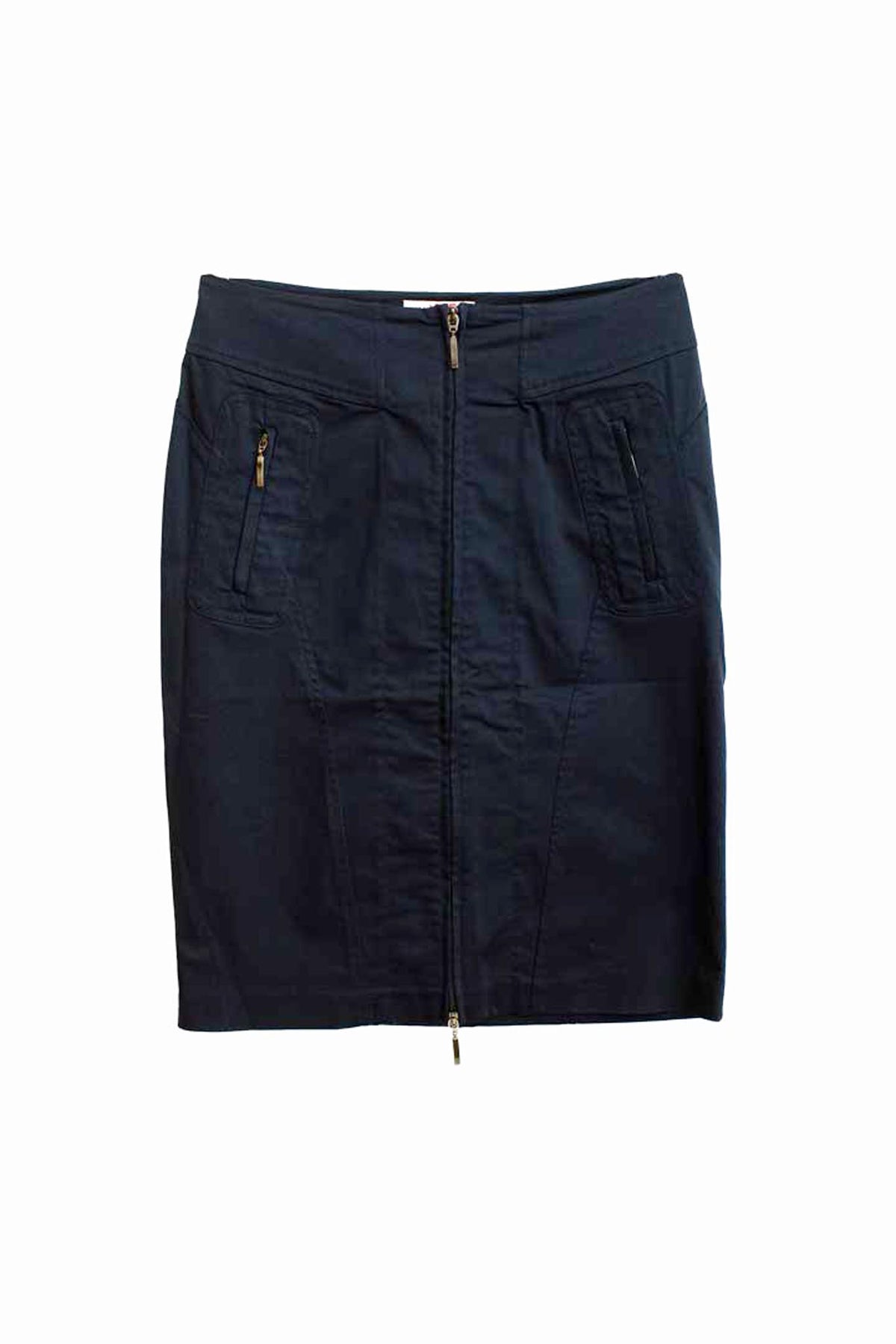 Navy blauw Rodier kokerrok met rits
