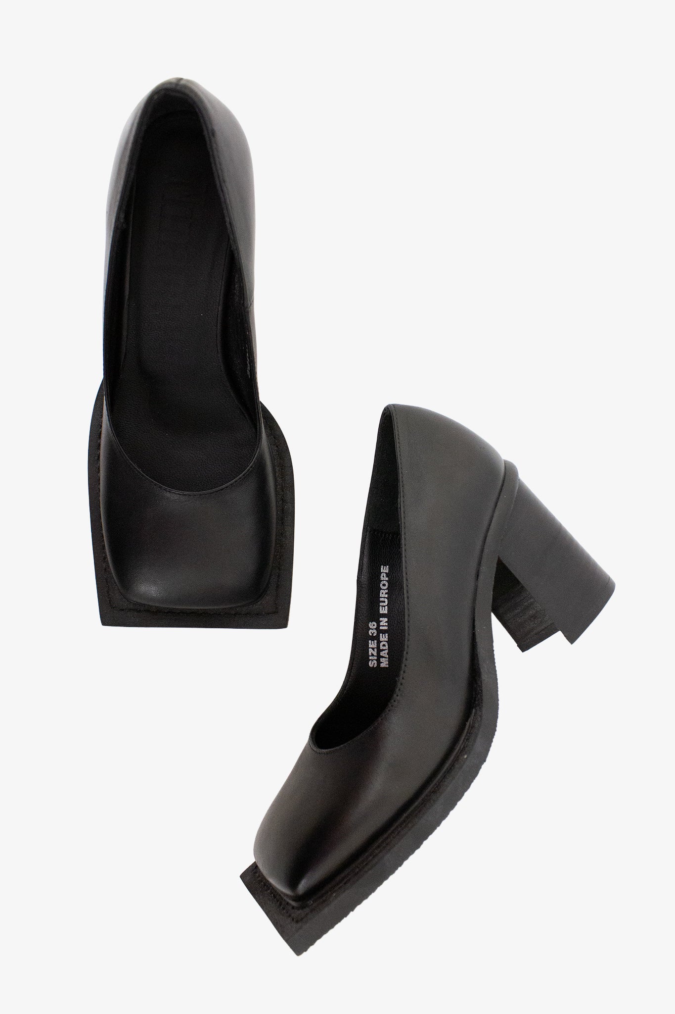 Zwarte leren Ninamounah Howl pumps maat 36