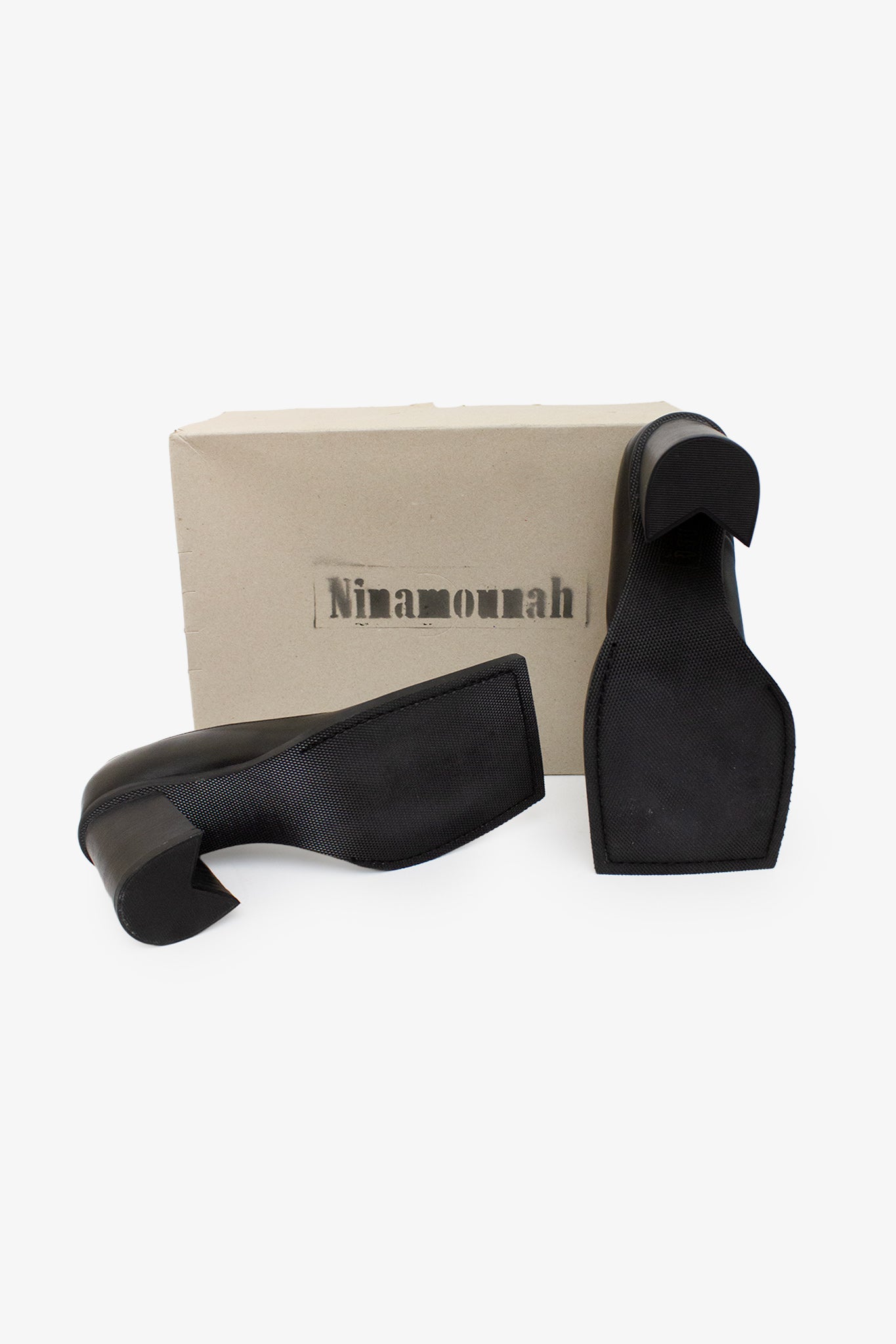 Zwarte leren Ninamounah Howl pumps maat 36
