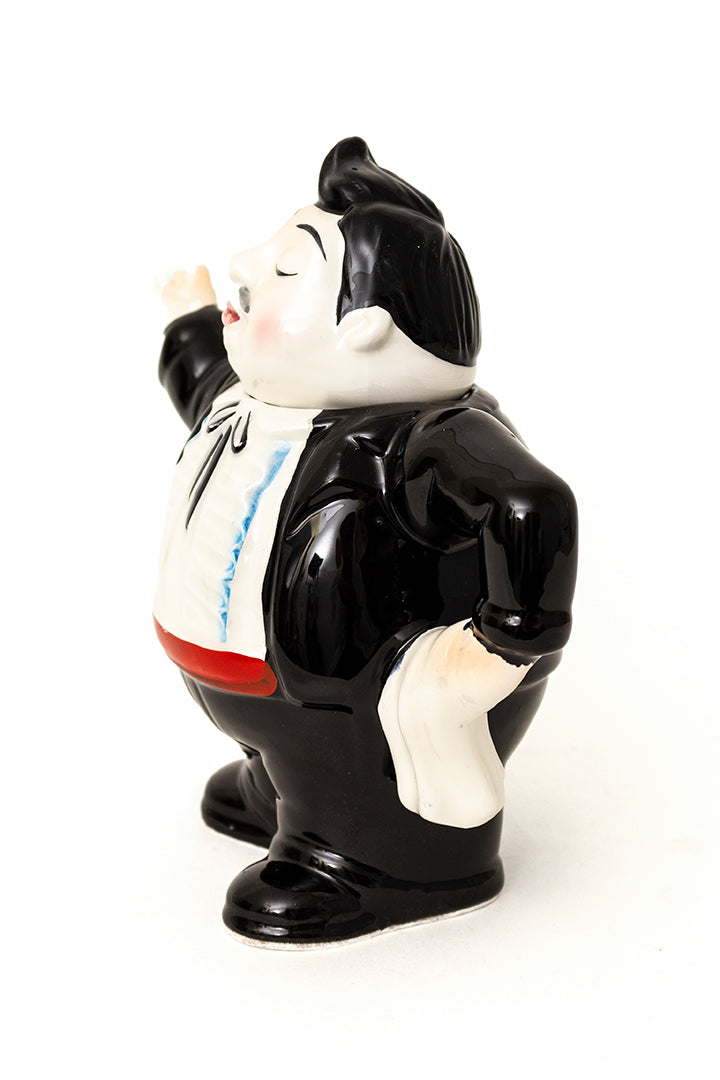 Novelty theepot in de vorm van een ober - Roy Simpson voor J. Luber