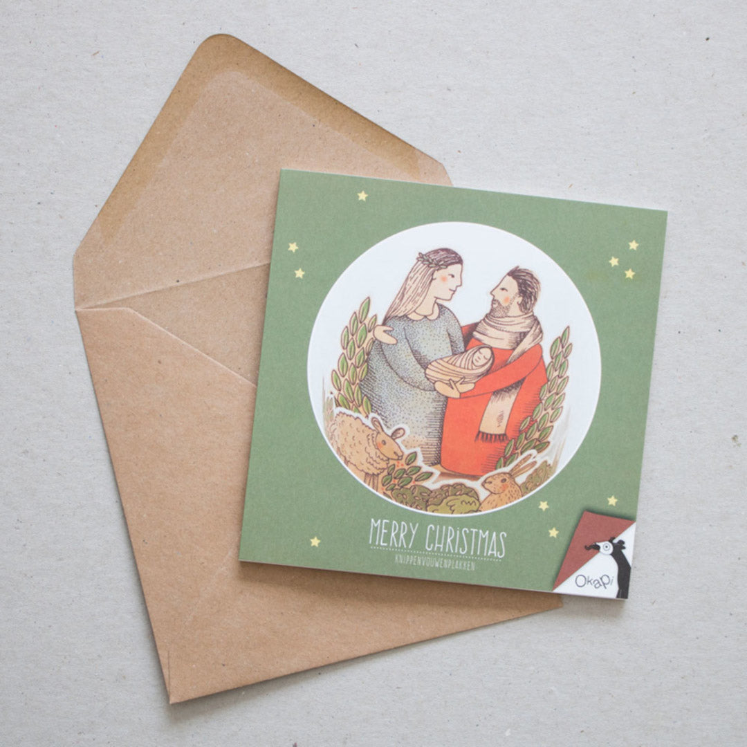 Okapi Merry Christmas kaart