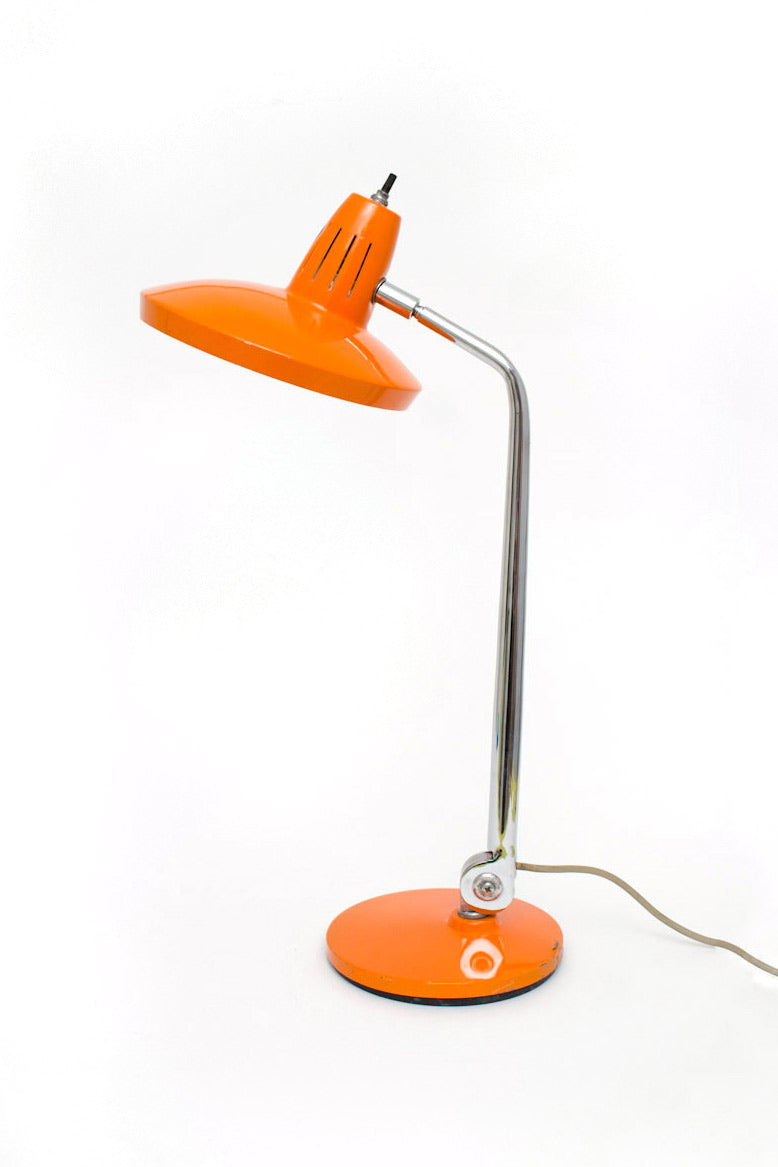 Oranje Fase Madrid bureaulamp jaren 70