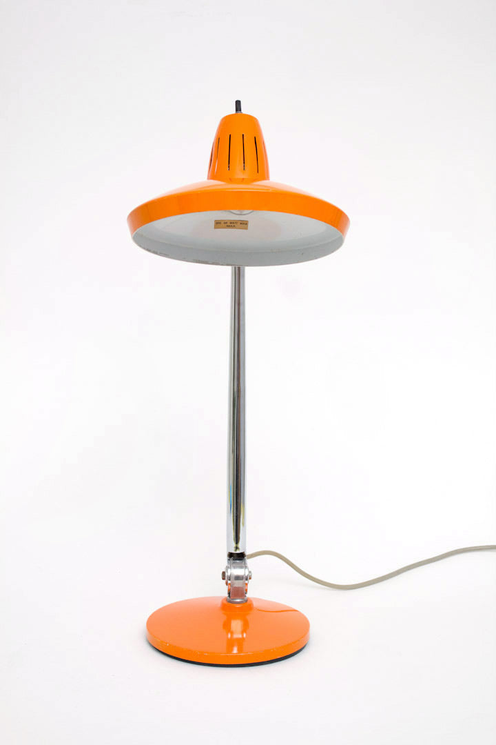 Oranje Fase Madrid bureaulamp jaren 70
