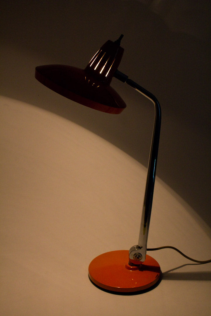 Oranje Fase Madrid bureaulamp jaren 70