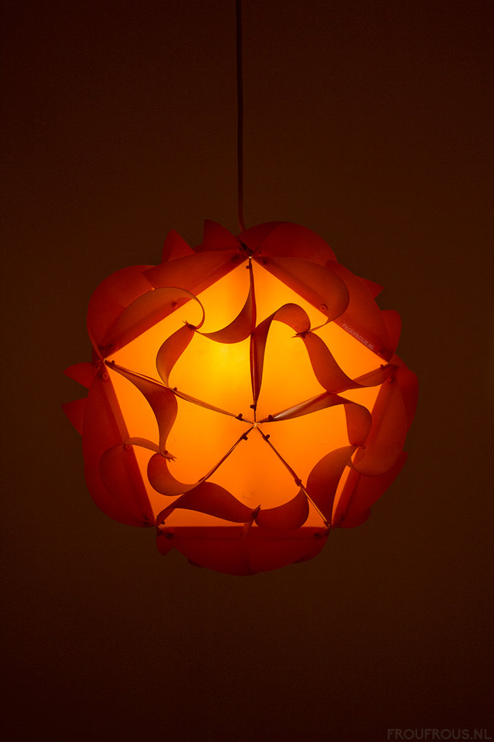 Oranje vintage Apollo lamp Woja