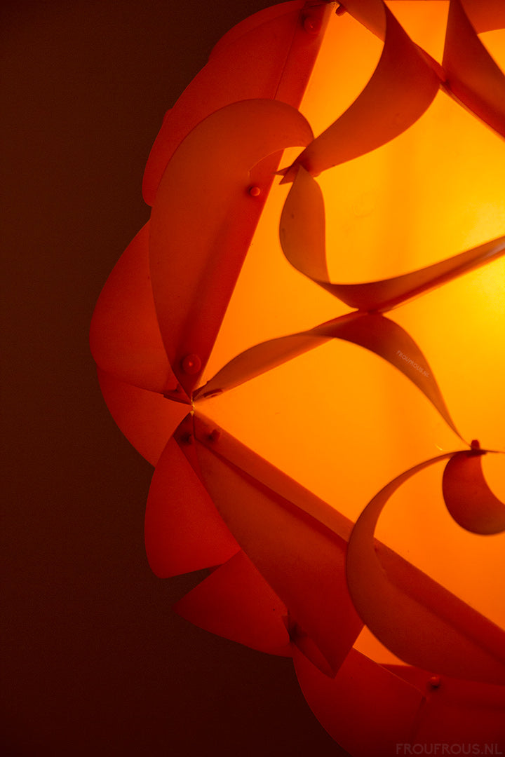 Oranje vintage Apollo lamp Woja
