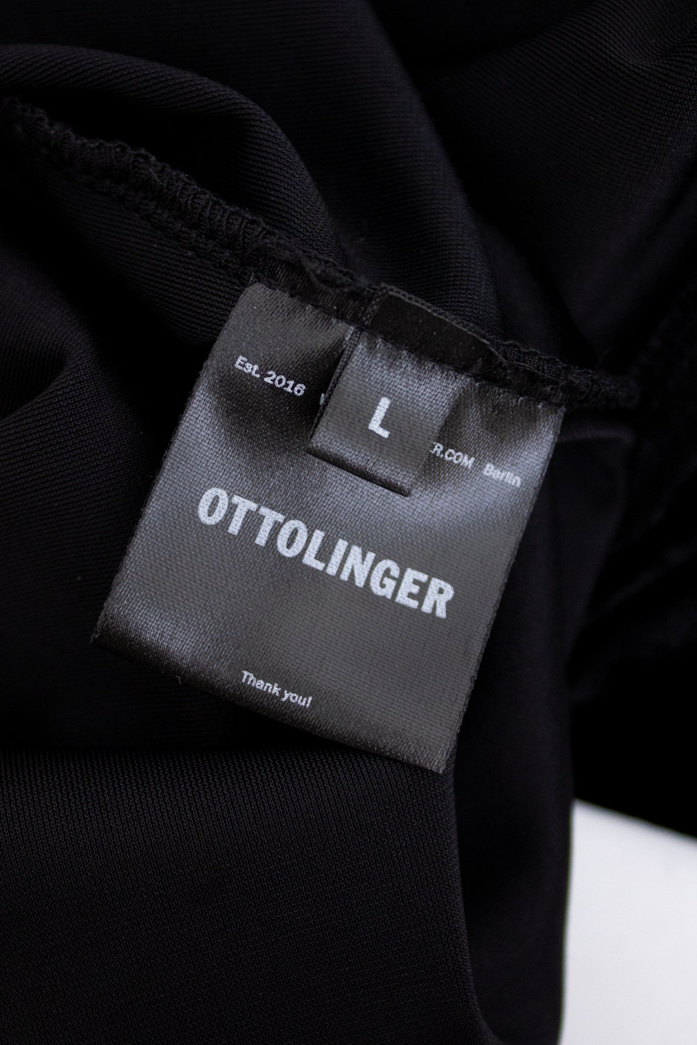 Ottolinger zwarte velvet cropped wrap-around longsleeve