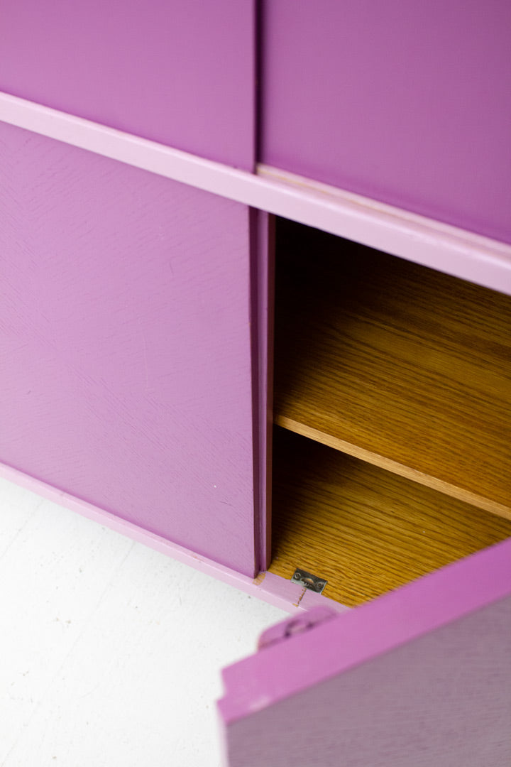 Paarse Joegoslavische vintage highboard Žarko Zrenjanin