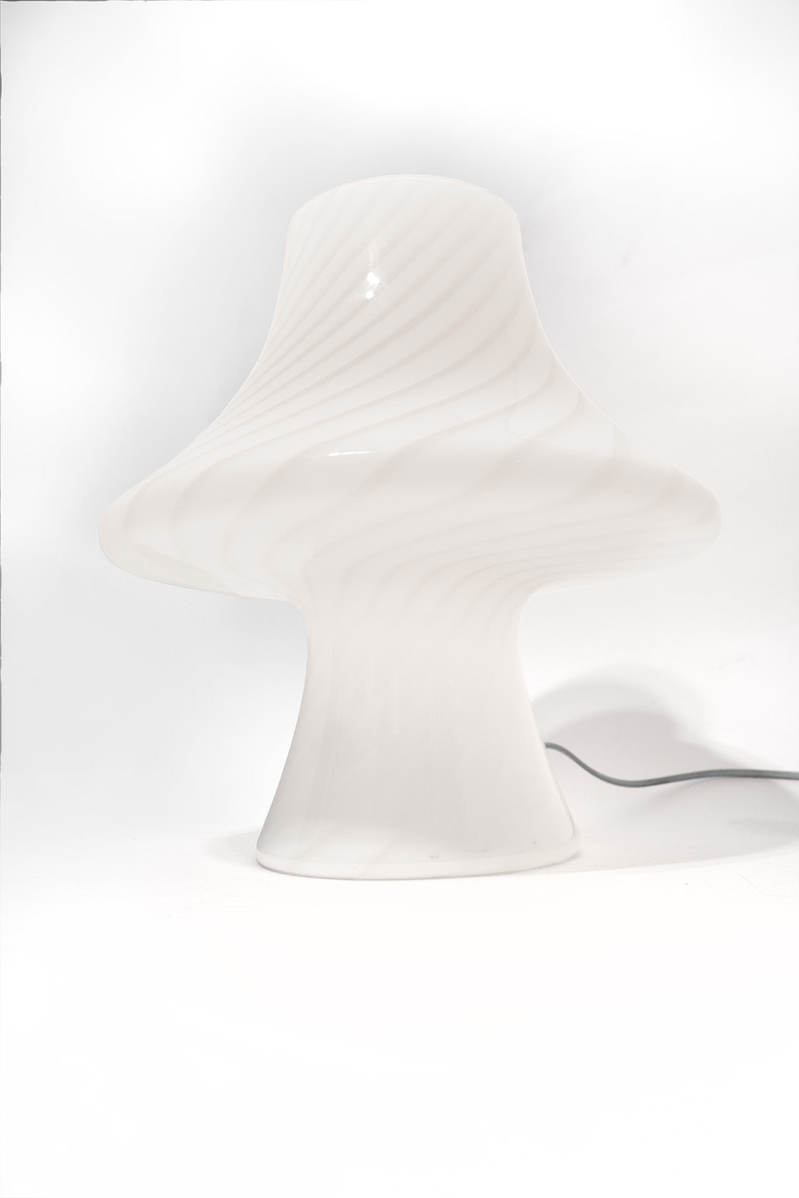 Paolo Venini witte mushroom Murano lamp Fungo