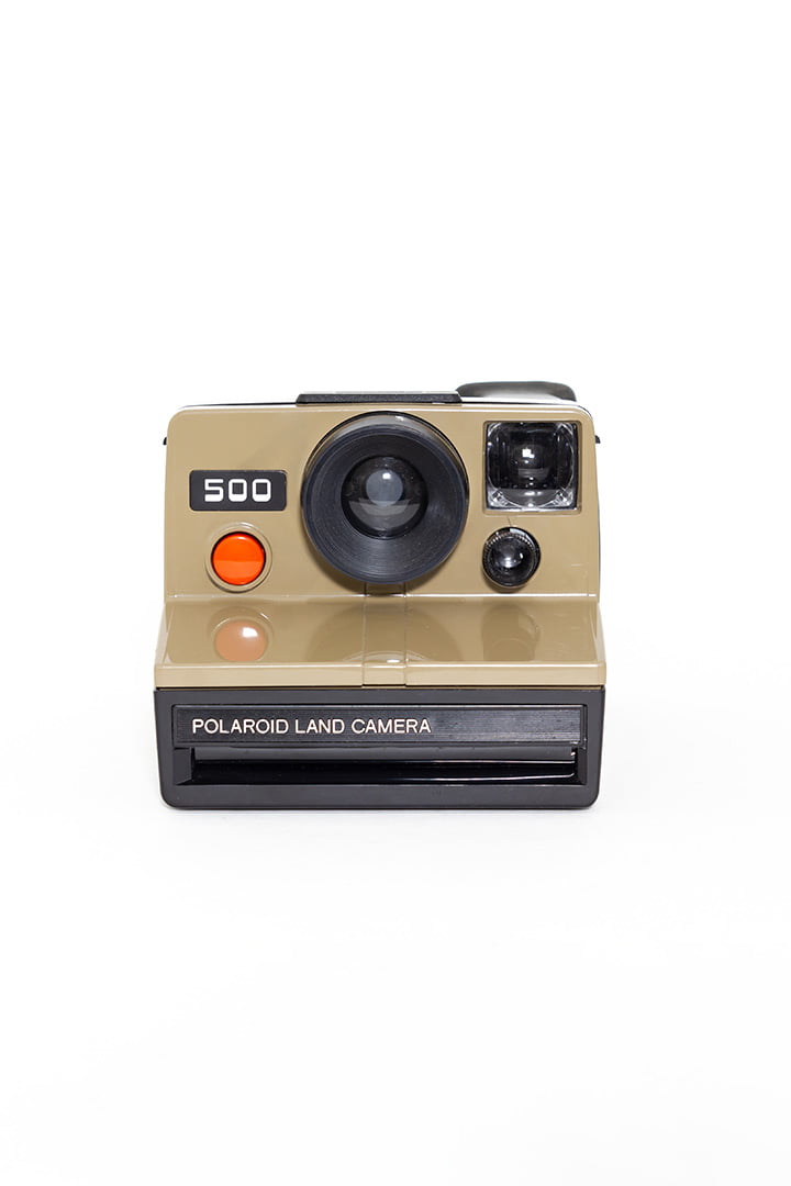 Polaroid 500 Land camera bruine body