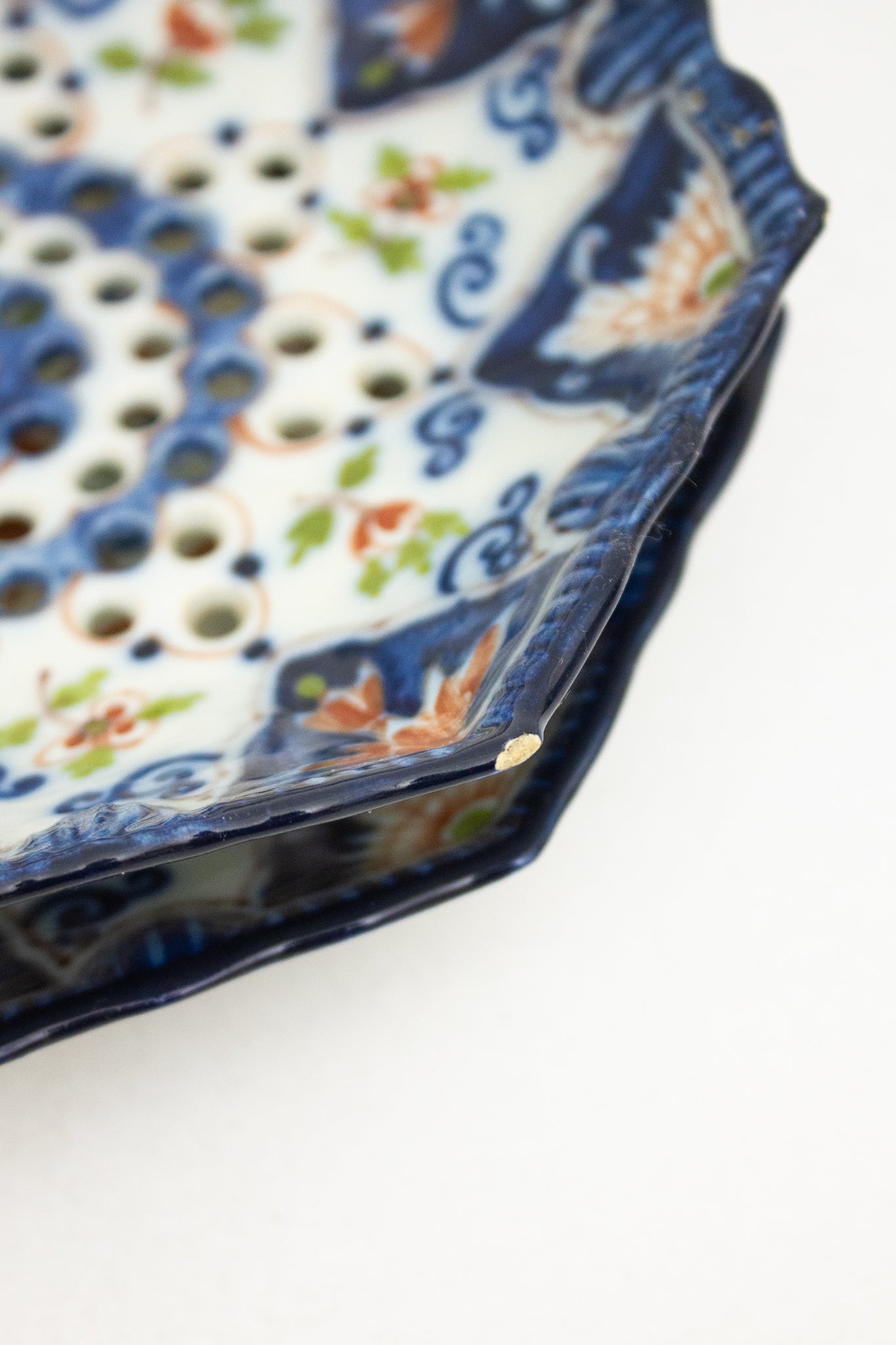 Schotel + afdruipbakje polychroom Tichelaar Makkum