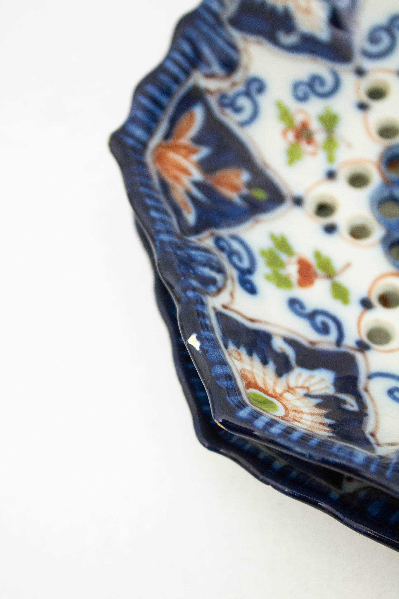 Schotel + afdruipbakje polychroom Tichelaar Makkum