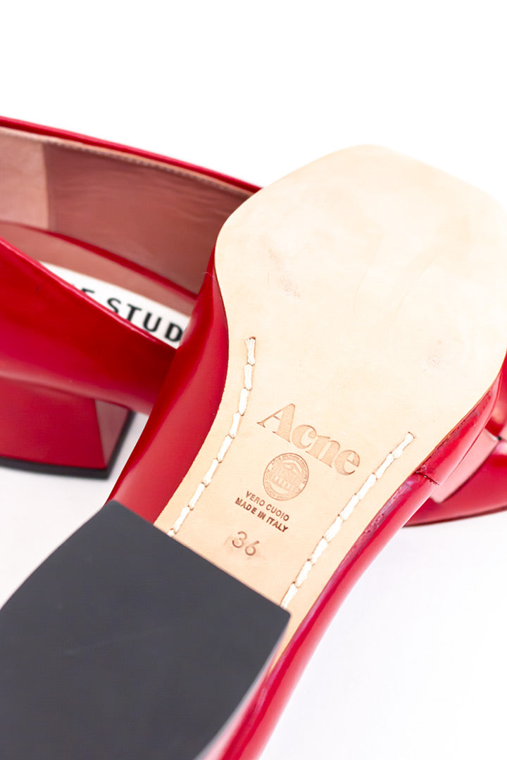 Pumps Acne Studio rood en roze leer