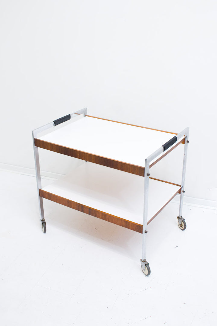 Rechthoekige vintage barcart in de stijl van Fabricius - Kastholm 