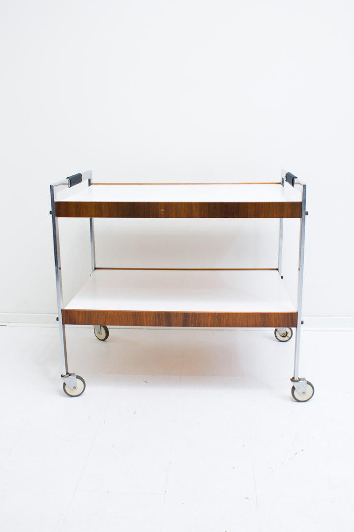 Rechthoekige vintage barcart in de stijl van Fabricius - Kastholm 