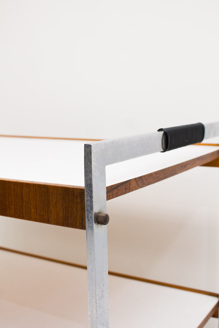 Rechthoekige vintage barcart in de stijl van Fabricius - Kastholm 