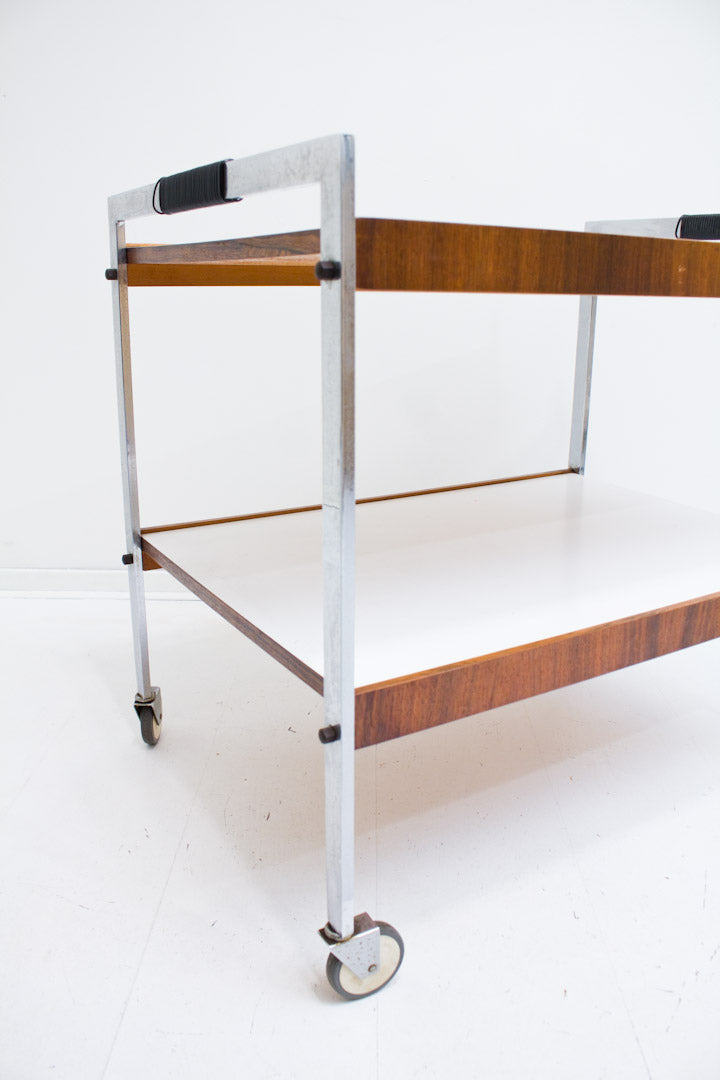Rechthoekige vintage barcart in de stijl van Fabricius - Kastholm 