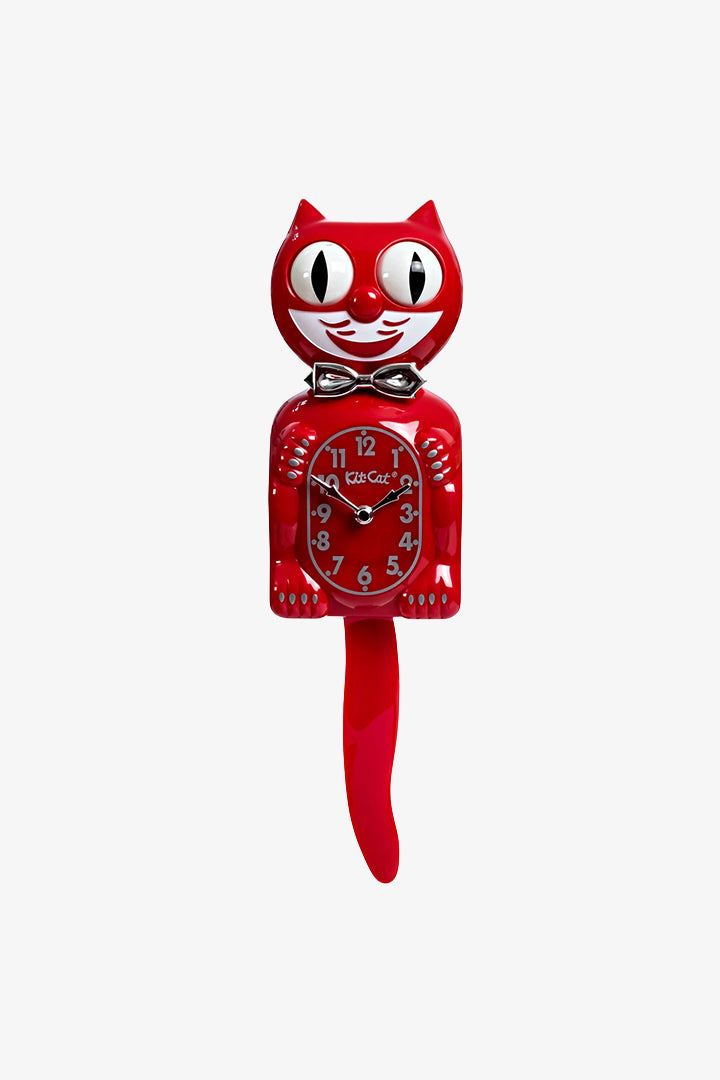 Retro Red Kitchen Edition Kit-Cat klok
