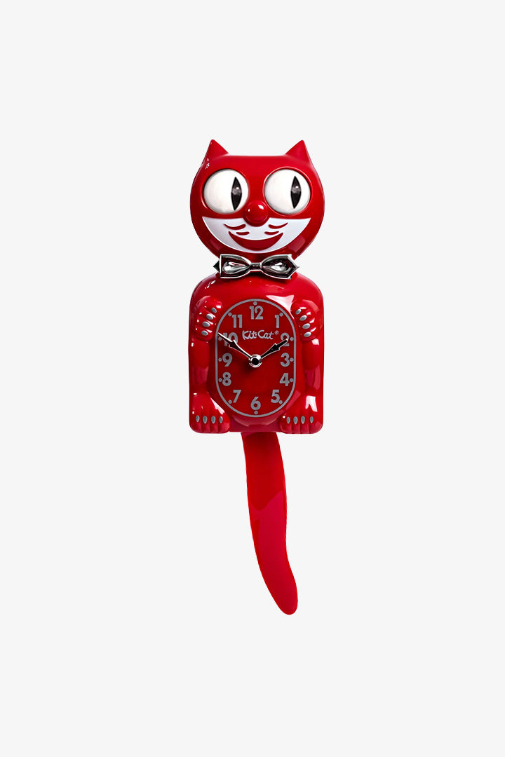Retro Red Kitchen Edition Kit-Cat klok