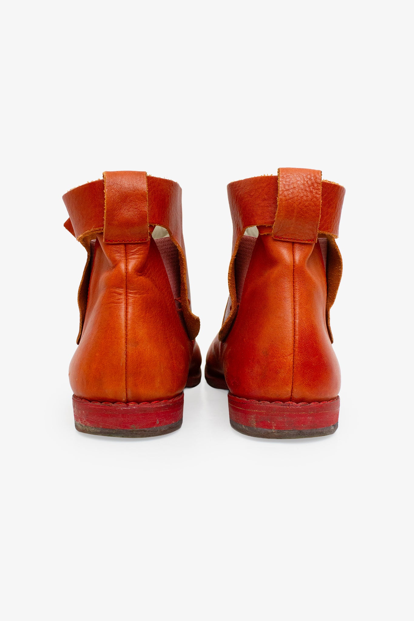 Rode leren Diesel Black Gold laarsjes