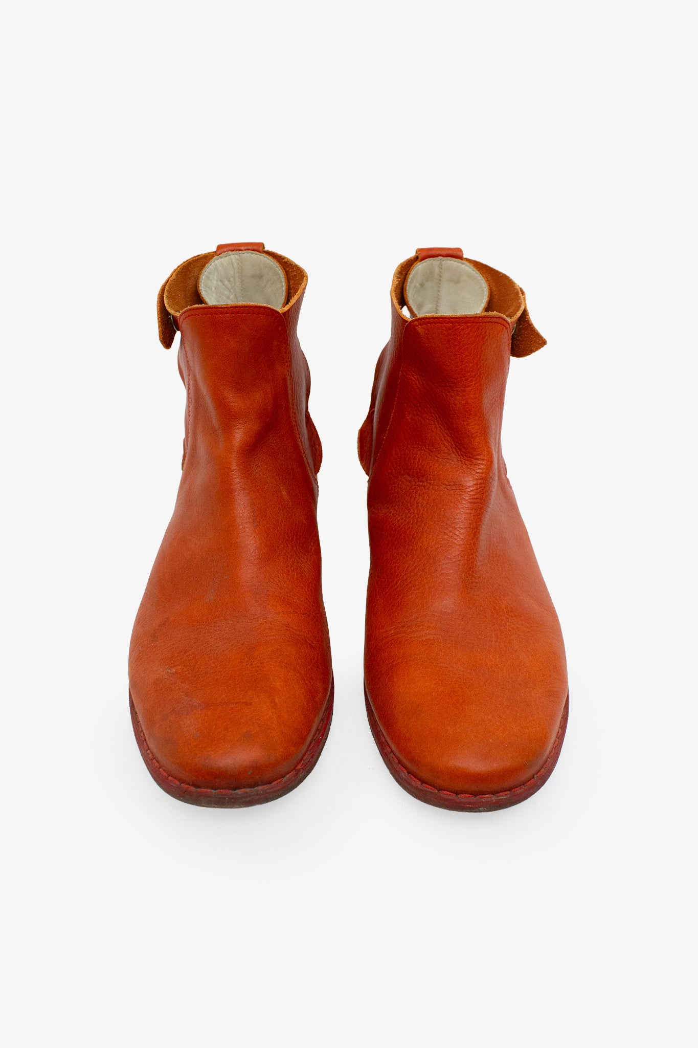 Rode leren Diesel Black Gold laarsjes