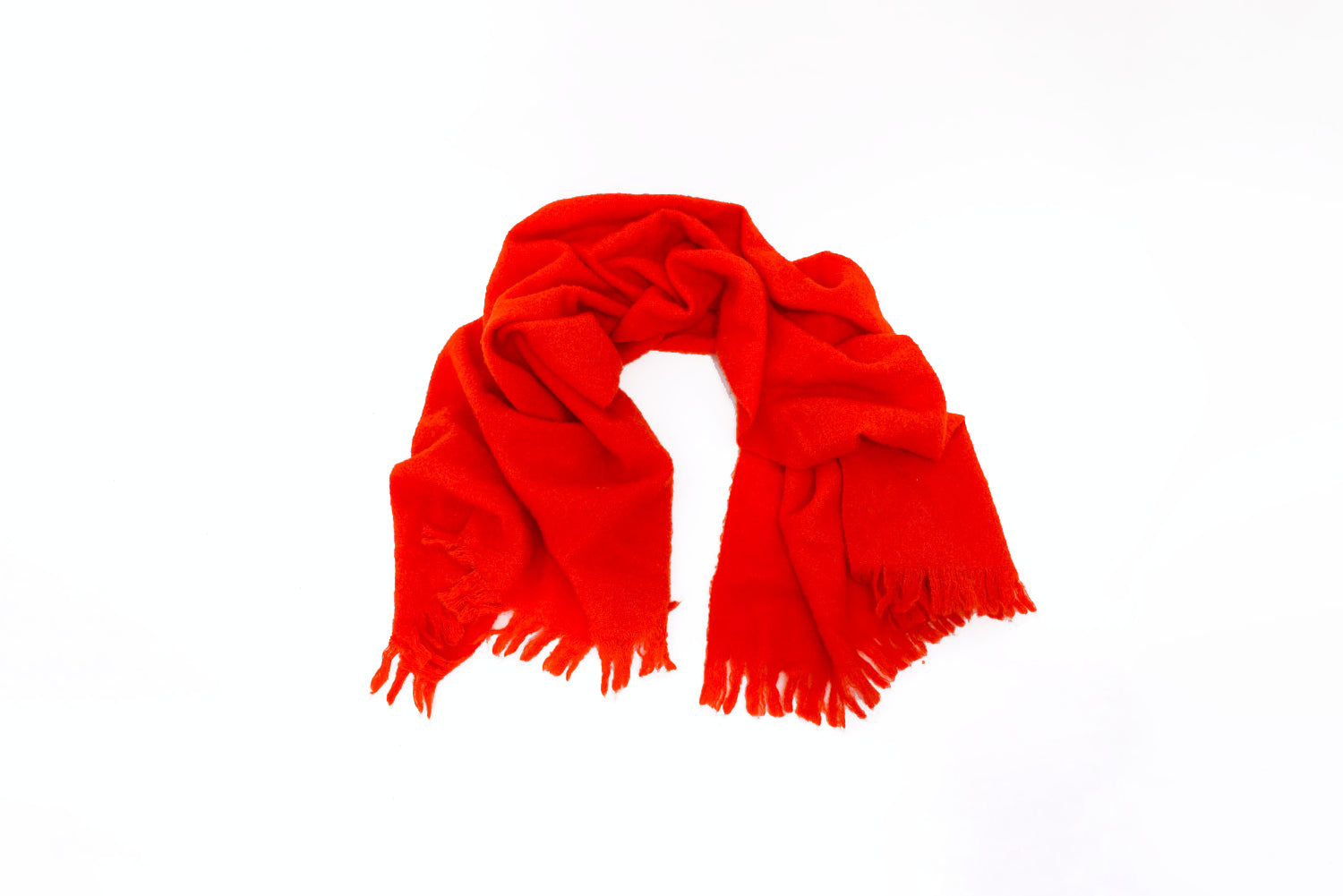 Rode wollen shawl van Yohji Yamamoto