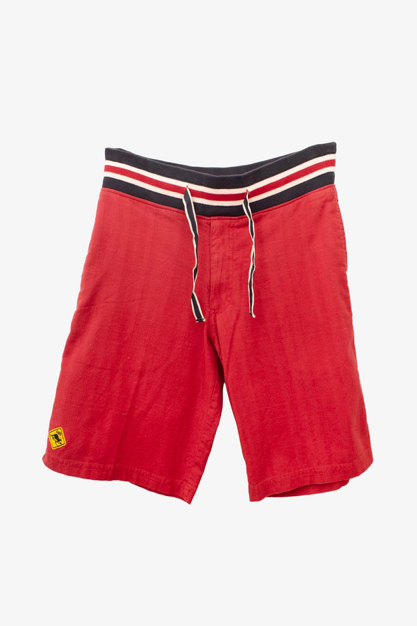 Rode katoenen deadstock Y2K Hot Buttered jorts