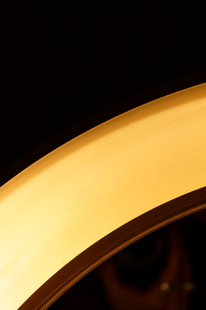 Ronde Alibert spiegel met lampen jaren 70