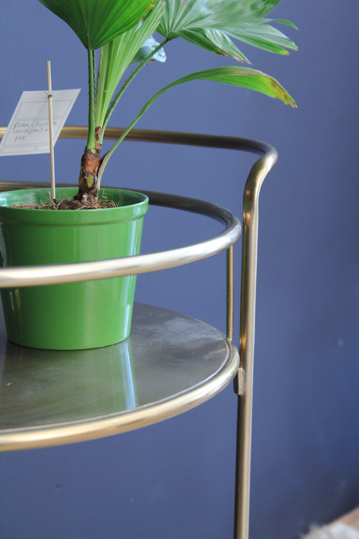 Ronde trolley messing bijzettafel