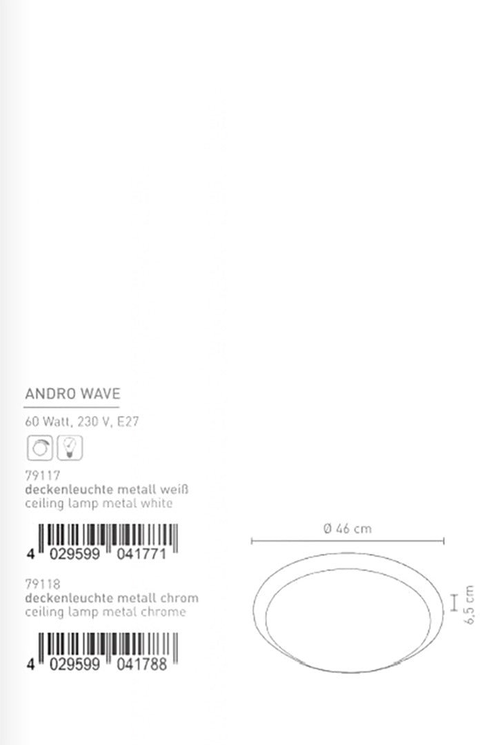 Deze mooie vintage ronde wandlamp draagt de naam Andro Wave en is ontworpen voor Sompex door Neufeld & Sein. De lamp is gemaakt van wit gelakt metaal