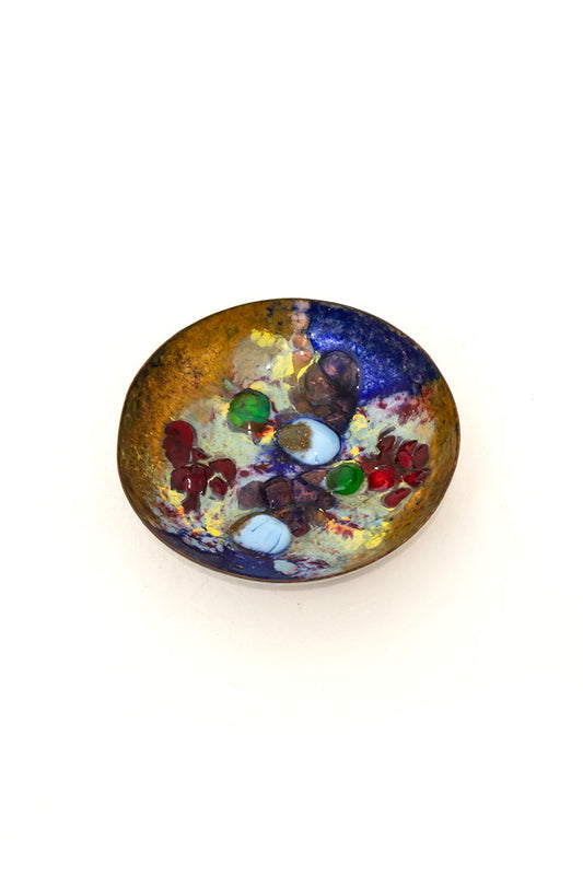 Schaaltje met gekleurde emaille bubbels J Capo vintage