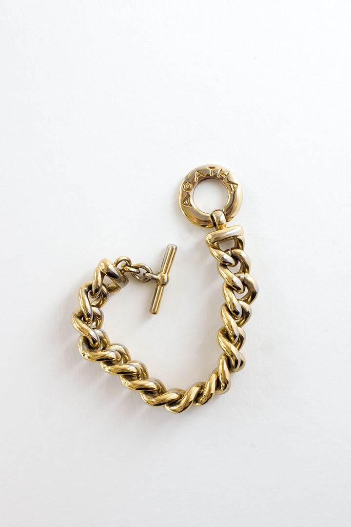 Schakelarmband goud