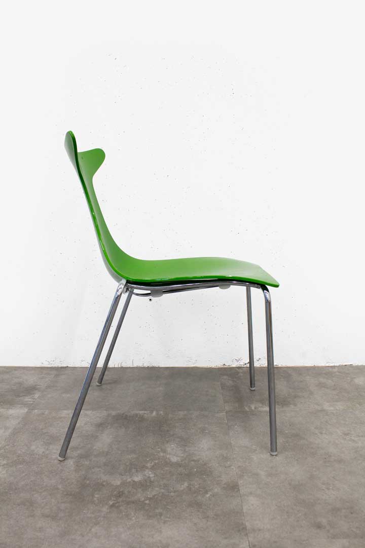 Set van 2 groene Delfy stoelen door Gino Carollo Ciacci Kreaty Italy 2000s