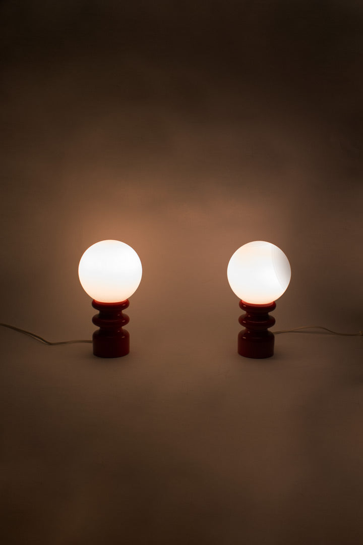Set van 2 vintage Space Age lampen West Germany
