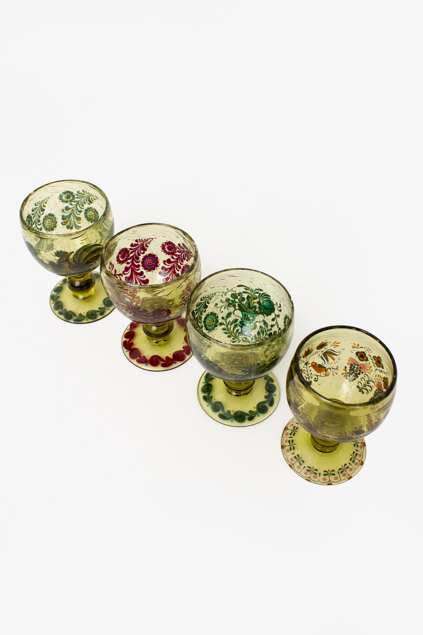 Set van 4 Alfred Taube 70’s wijnglazen