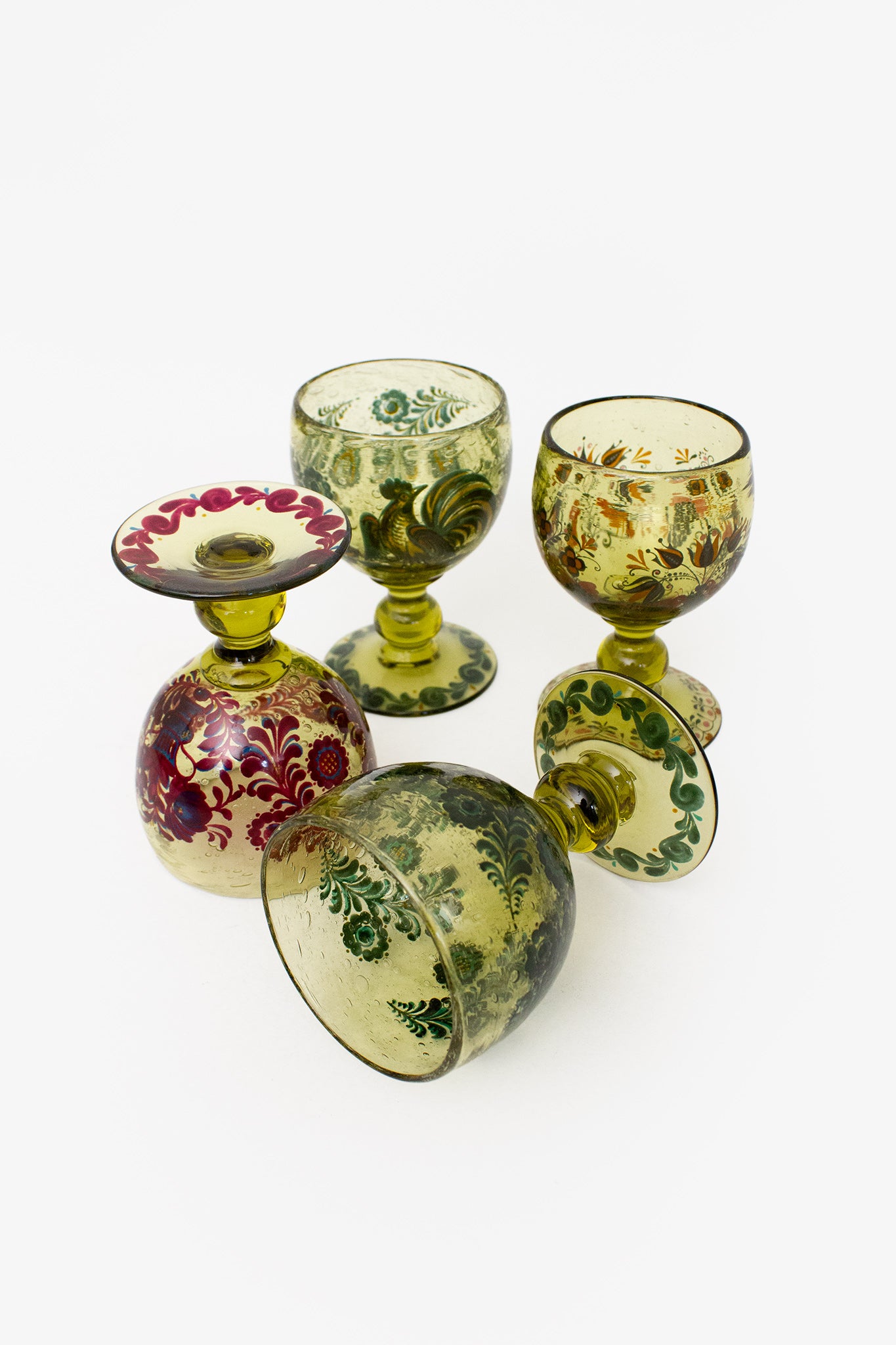 Set van 4 Alfred Taube 70’s wijnglazen