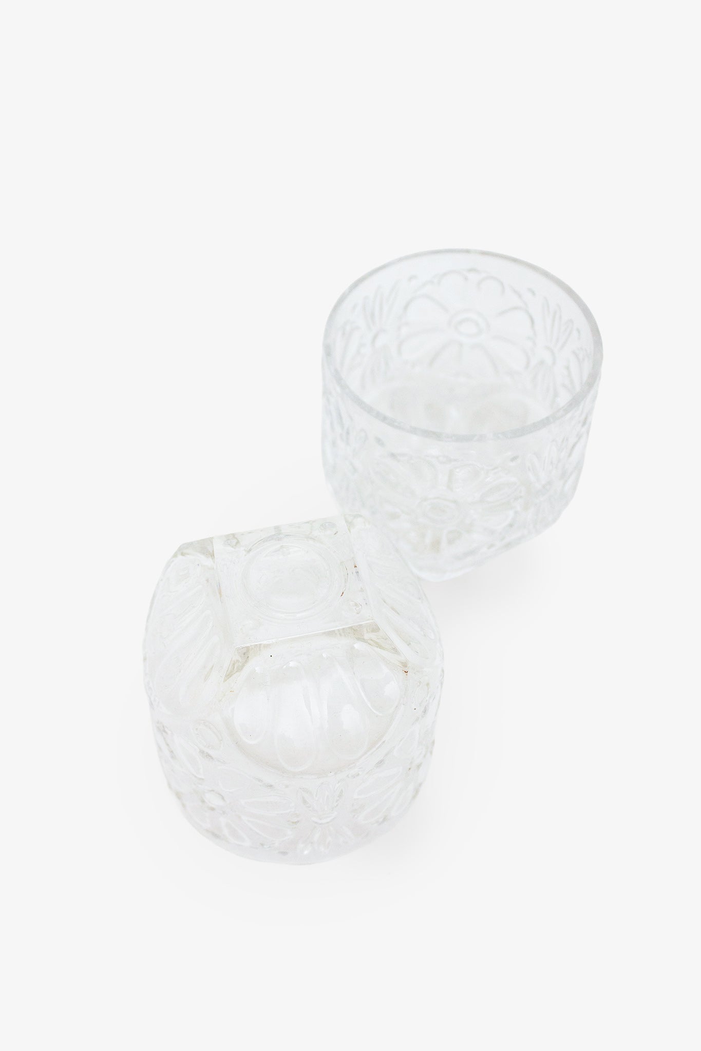 Set van 4 Rosenthal vintage whiskyglazen bloemen