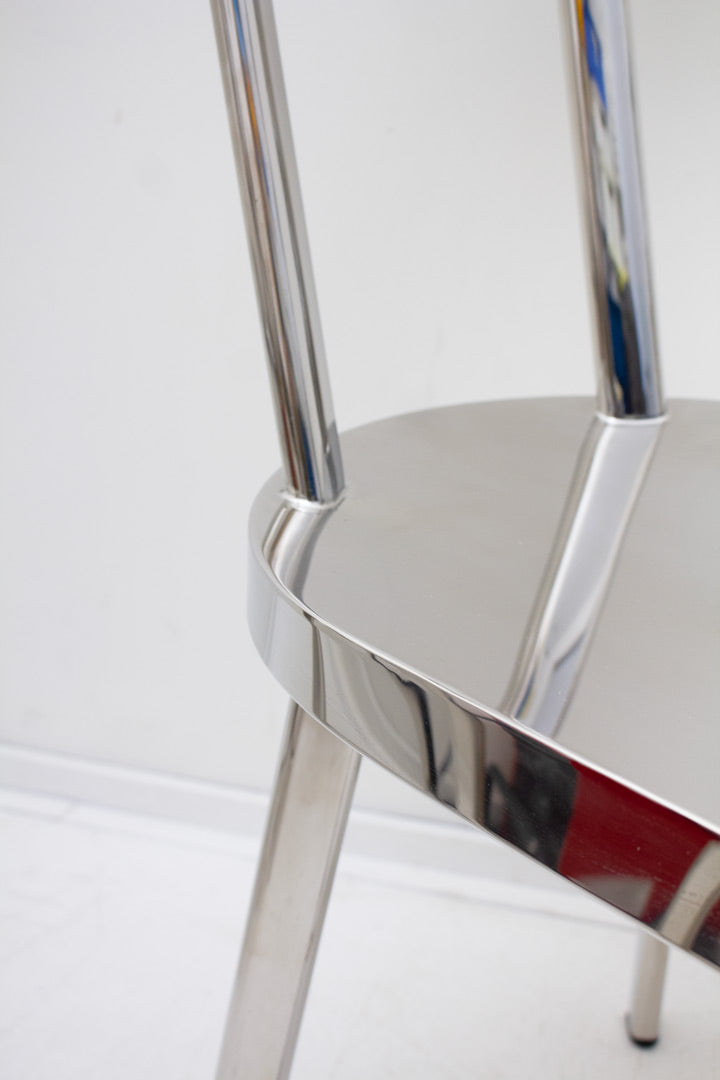 Set van 4 roestvrijstalen stoelen - Dejavu stijl