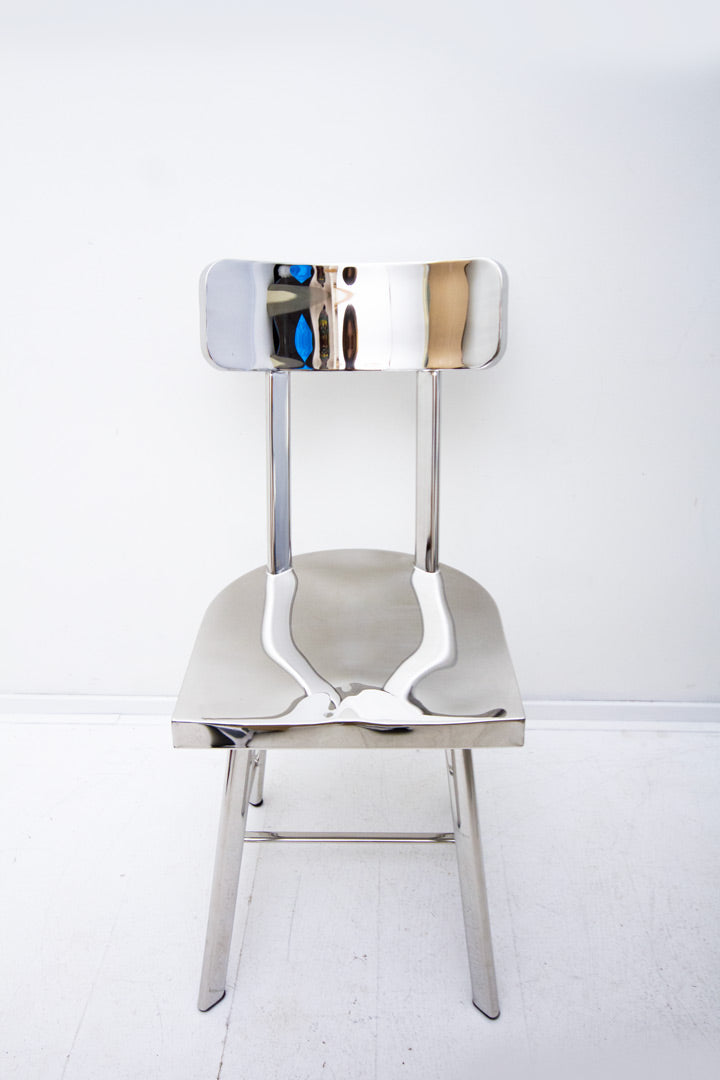 Set van 4 roestvrijstalen stoelen - Dejavu stijl