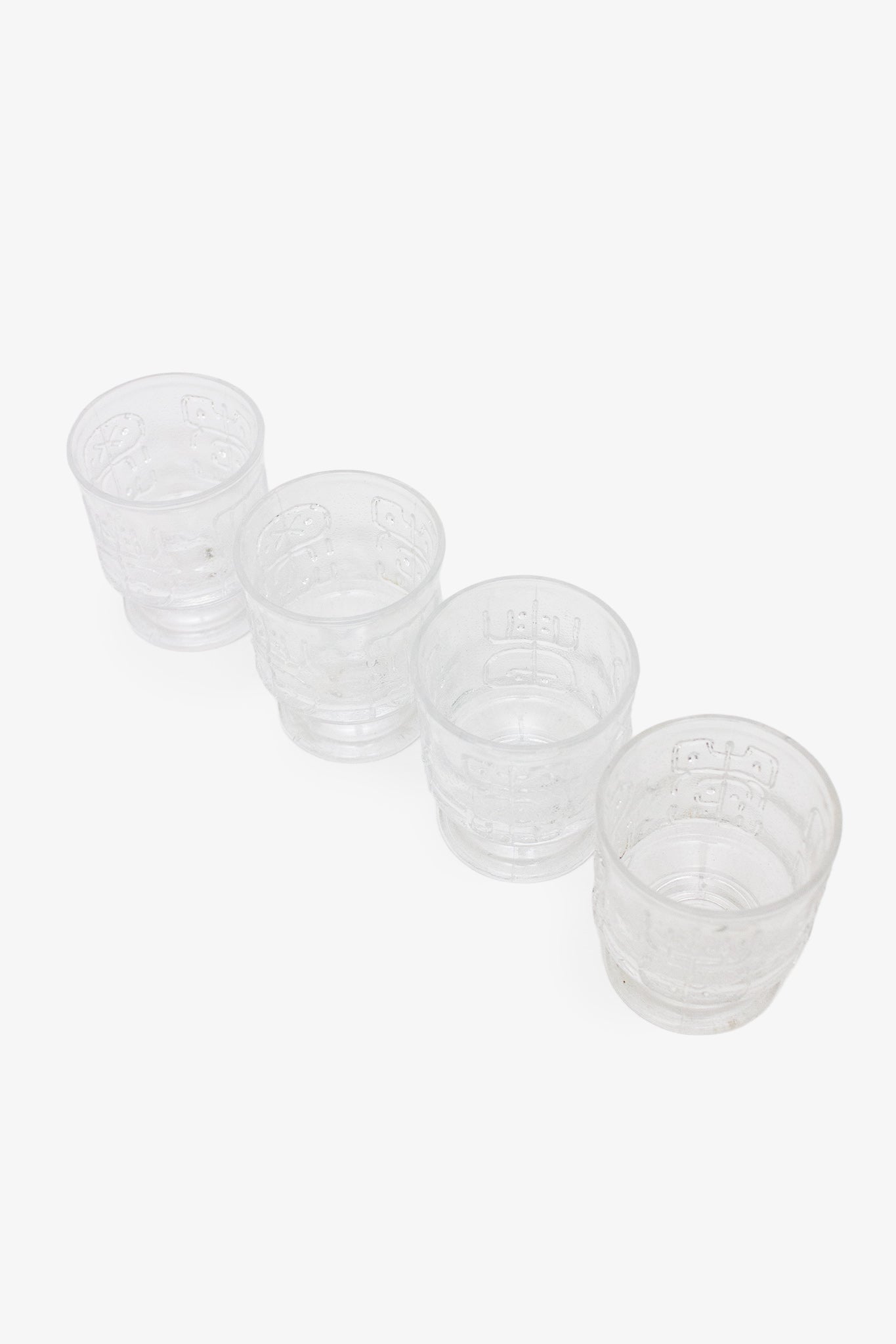 Set van 4 vintage kristallen brutalistische glazen Spiegelau